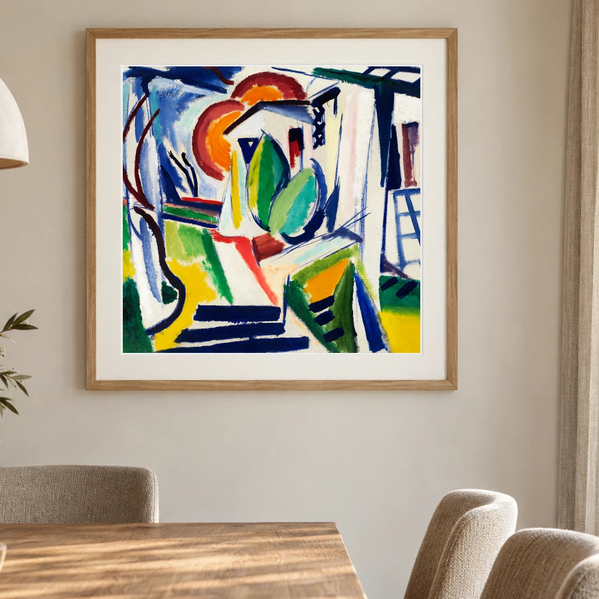 Fugue (1915) Henry Lyman Sayen — Abstract shown in a styled interior