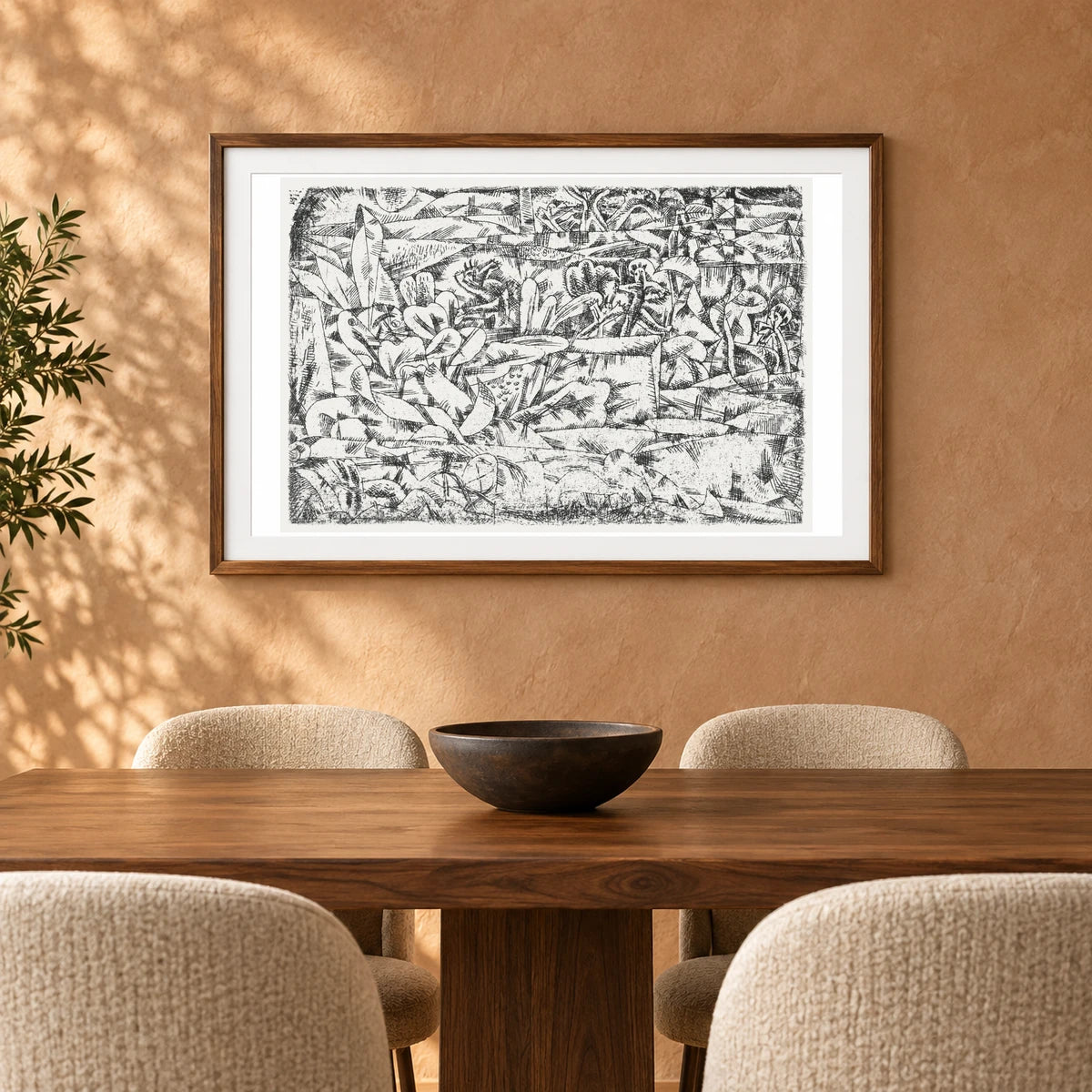 Garden Of Passion (garten Der Leidenschaft) (1913) By Paul Klee — Abstract shown in a styled interior