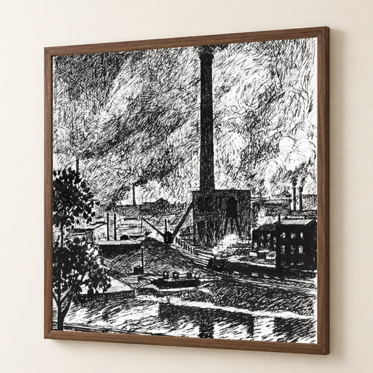 Industrial Scene Henry Lyman Sayen — Abstract abstract print by SaamCrafts