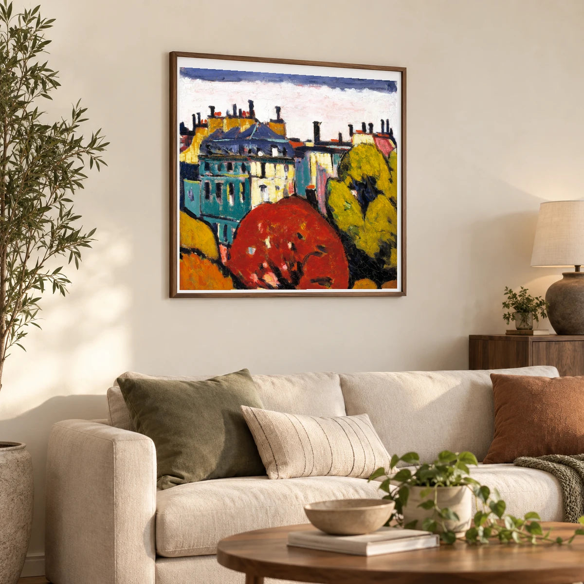 Landscape, Paris (1912–1914) Henry Lyman Sayen — Abstract shown in a styled interior