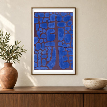 Late Evening Looking Out Of The Woods (1937) Paul Klee — Abstract shown in a styled interior