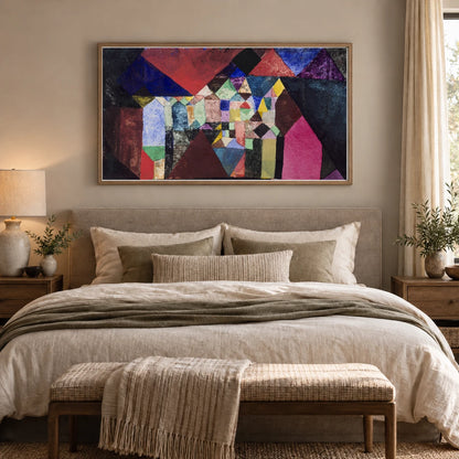 Municipal Jewel (1917) By Paul Klee — Abstract shown in a styled interior