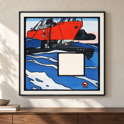 Naval Action Henry Lyman Sayen — Abstract shown in a styled interior