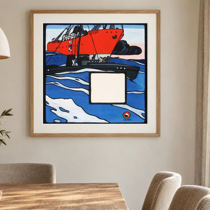 Naval Action Henry Lyman Sayen — Abstract shown in a styled interior