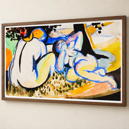 Nudes (1915–1918) Henry Lyman Sayen — Abstract abstract print by SaamCrafts