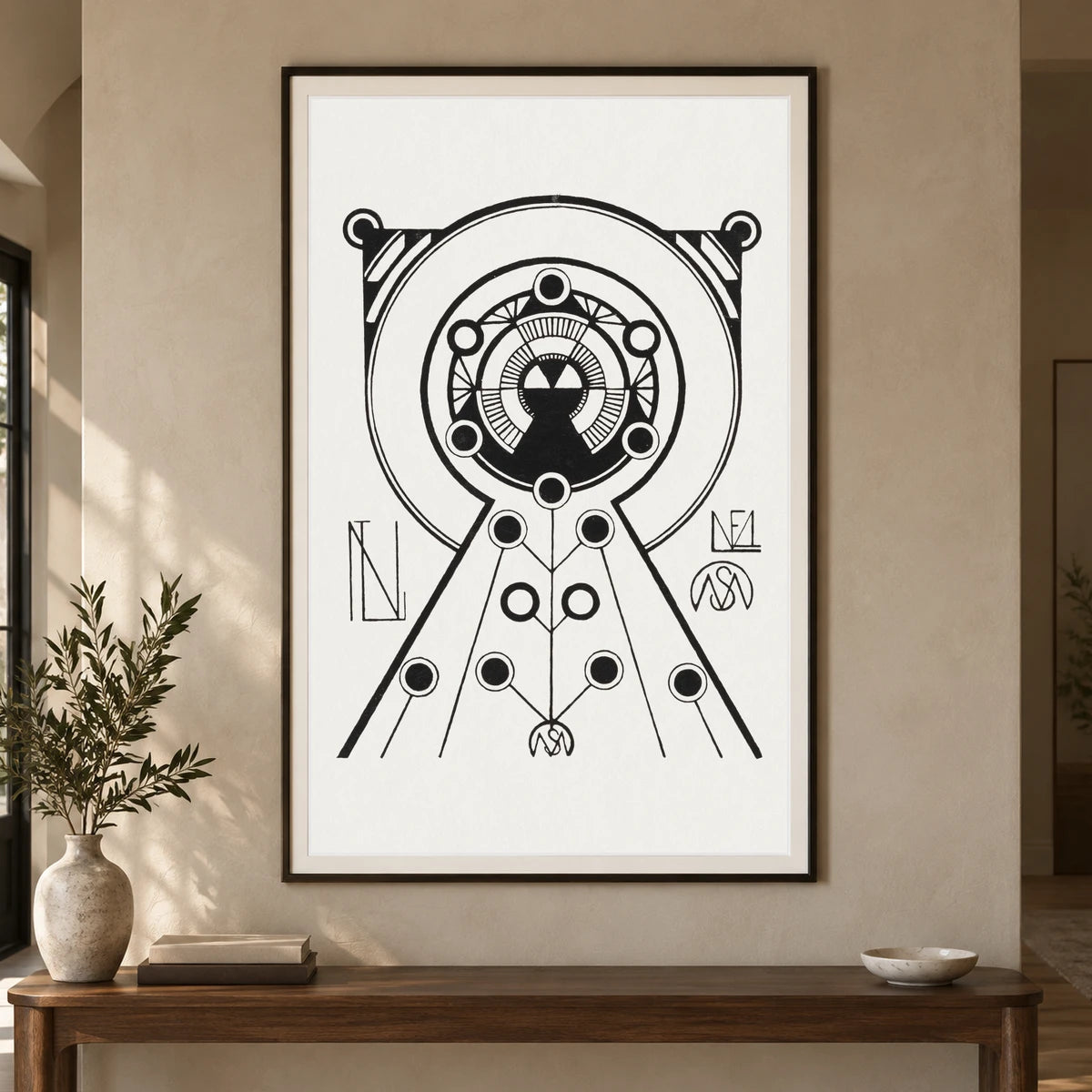 Ornaments (c.1910) Samuel Jessurun De Mesquita — Abstract shown in a styled interior