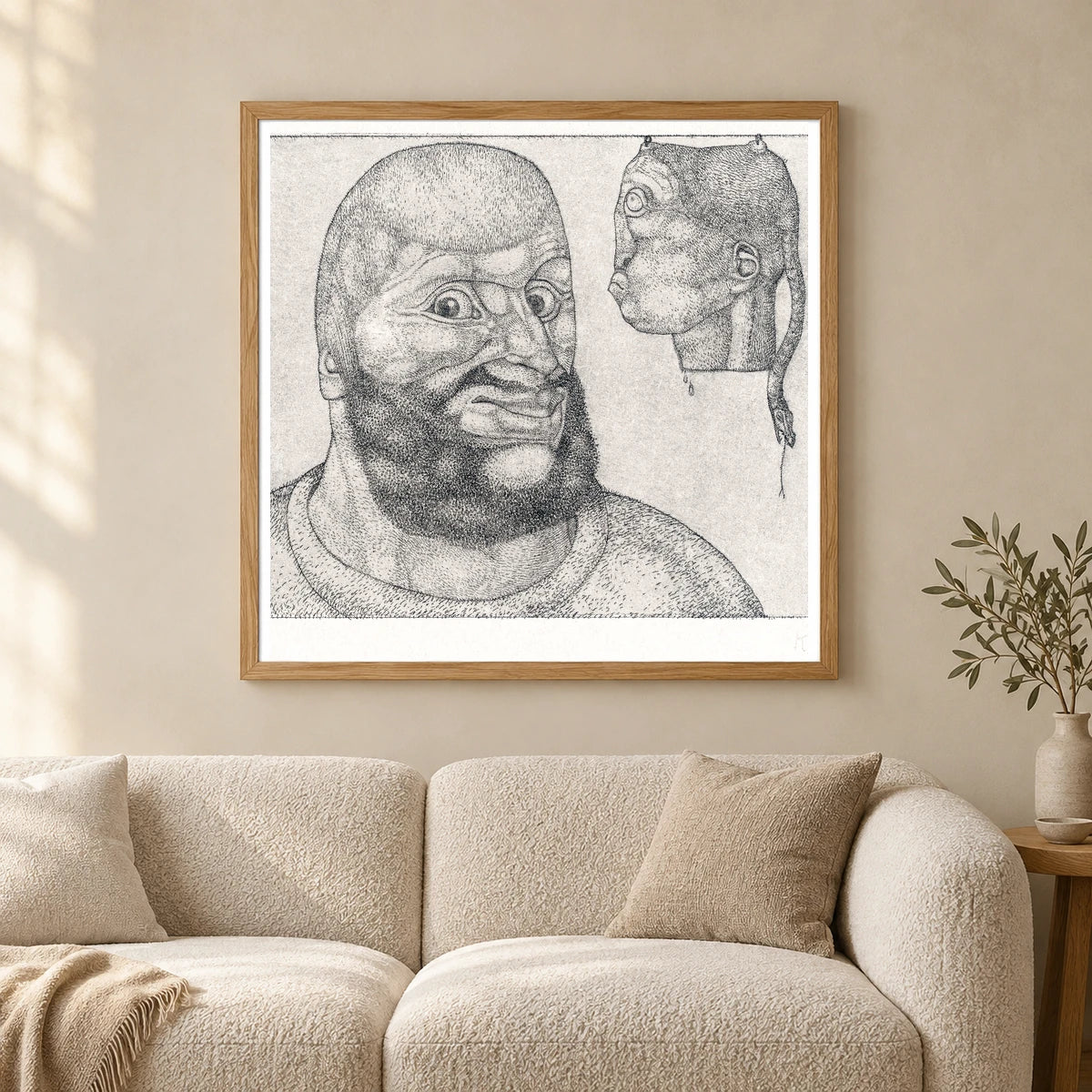 Perseus (1904) By Paul Klee — Abstract shown in a styled interior