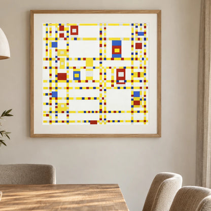 Piet Mondrian S Broadway Boogie Woogie (1942–1943) — Abstract shown in a styled interior