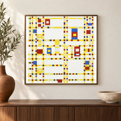 Piet Mondrian S Broadway Boogie Woogie (1942–1943) — Abstract shown in a styled interior