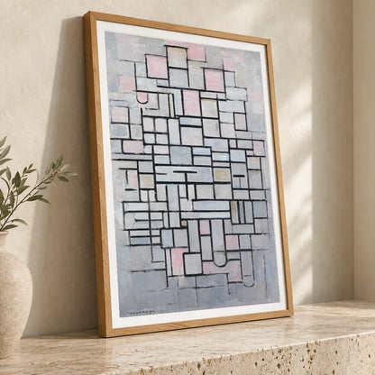 Piet Mondrian S Composition No Iv (1914) — Abstract abstract print by SaamCrafts
