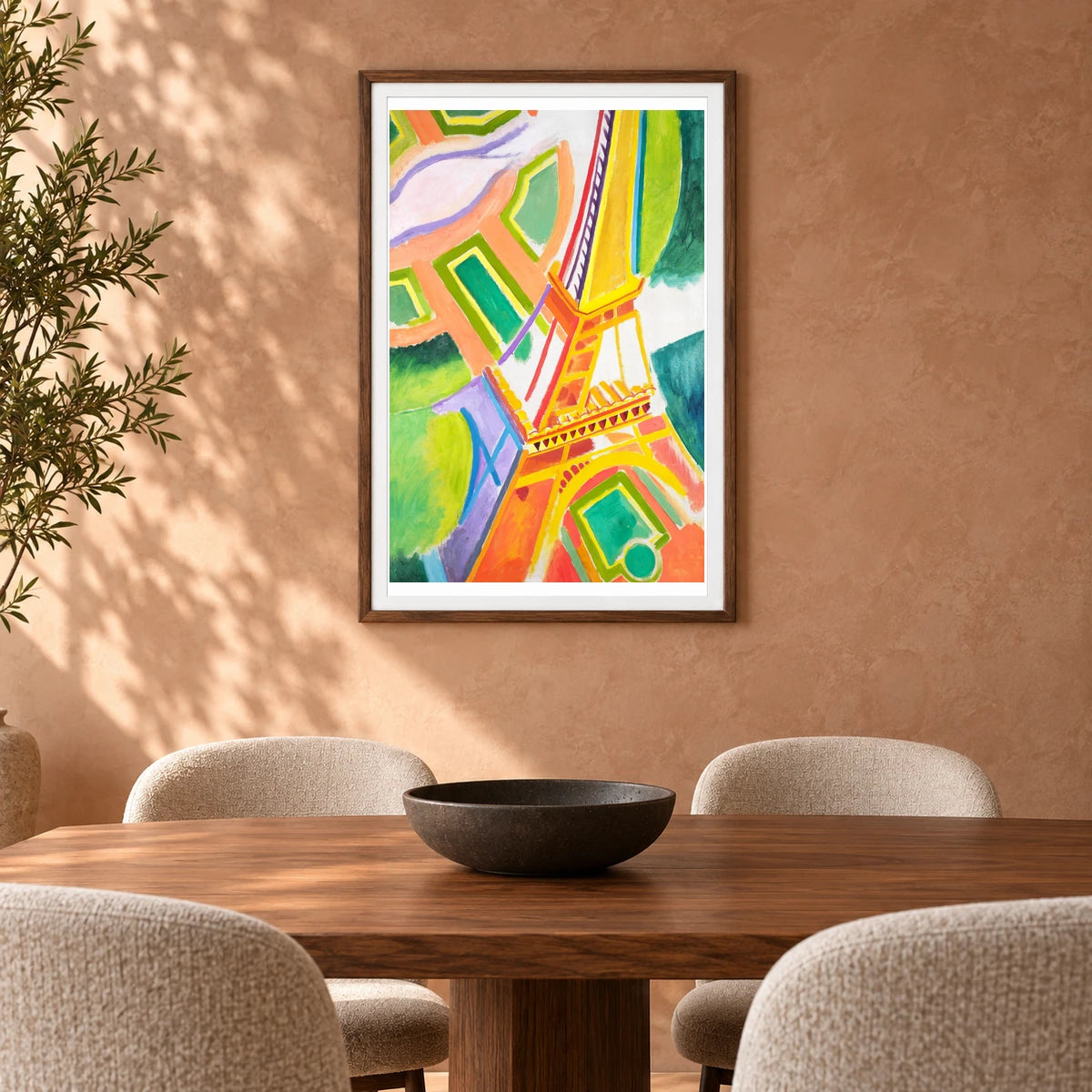 Robert Delaunay S Eiffel Tower (1924) Painting — Abstract shown in a styled interior