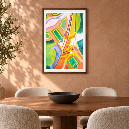 Robert Delaunay S Eiffel Tower (1924) Painting — Abstract shown in a styled interior