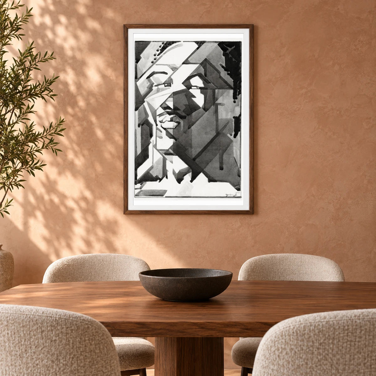 Self Portrait (1920) Reijer Stolk — Abstract shown in a styled interior