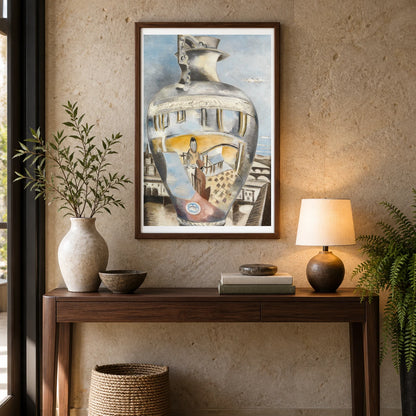 Souvenir Of Florence (1929) Paul Nash — Abstract shown in a styled interior
