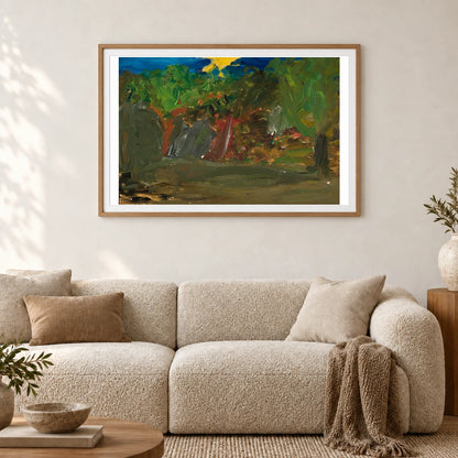 Sun Over A Garden By Tadeusz Makowski — Abstract shown in a styled interior