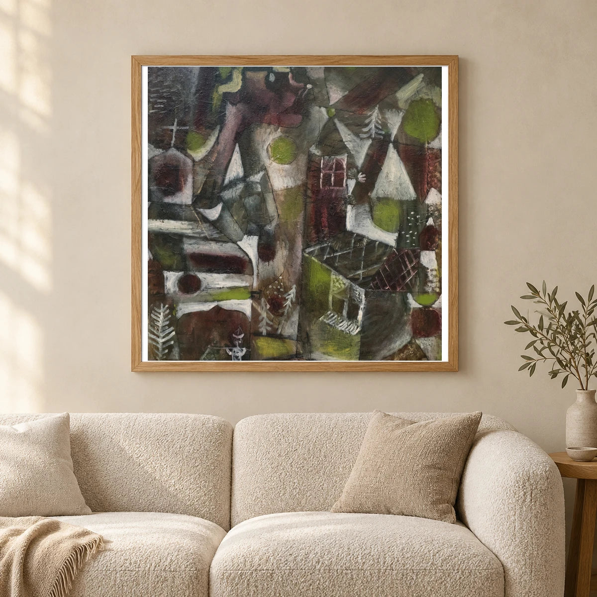 Swamp Legend (1919) By Paul Klee — Abstract shown in a styled interior