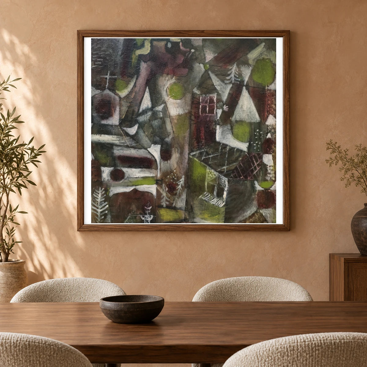 Swamp Legend (1919) By Paul Klee — Abstract shown in a styled interior