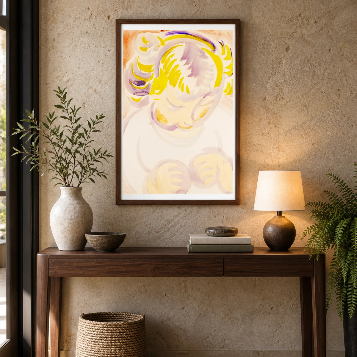 The Artist S Daughter (ca.1916) Henry Lyman Sayen — Abstract shown in a styled interior