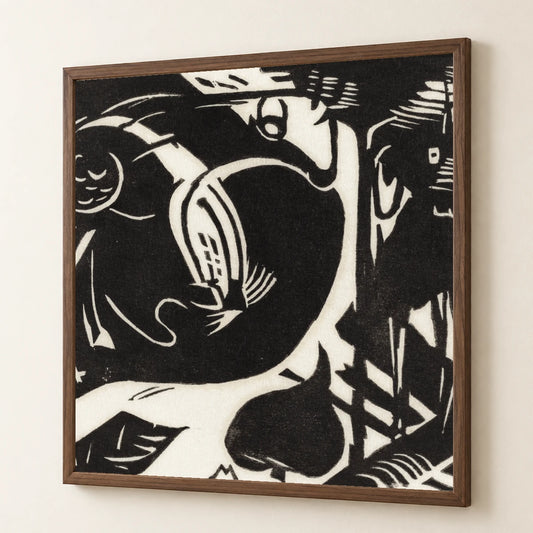 Two Mythical Animals (1914) Franz Marc — Abstract abstract print by SaamCrafts