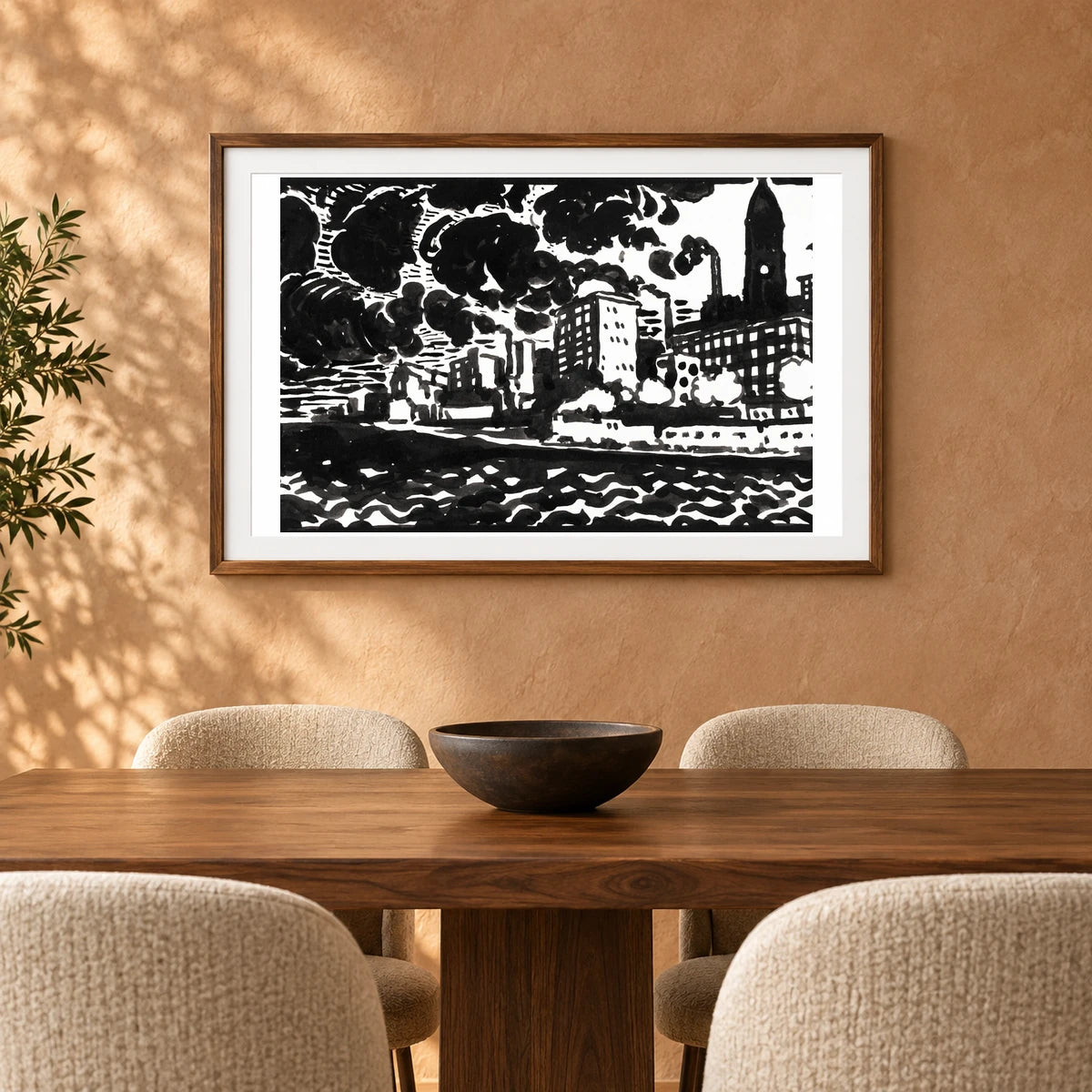 Untitled Henry Lyman Sayen — Abstract shown in a styled interior