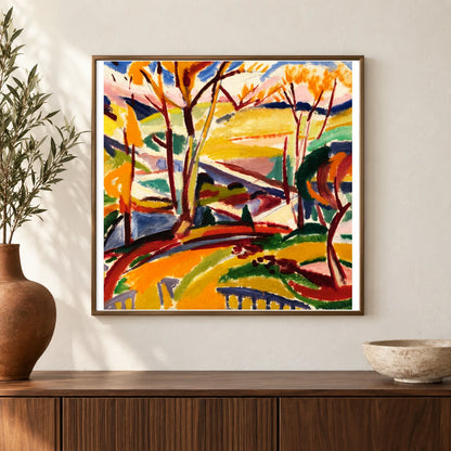 Valley Falls I (1915) Henry Lyman Sayen — Abstract shown in a styled interior