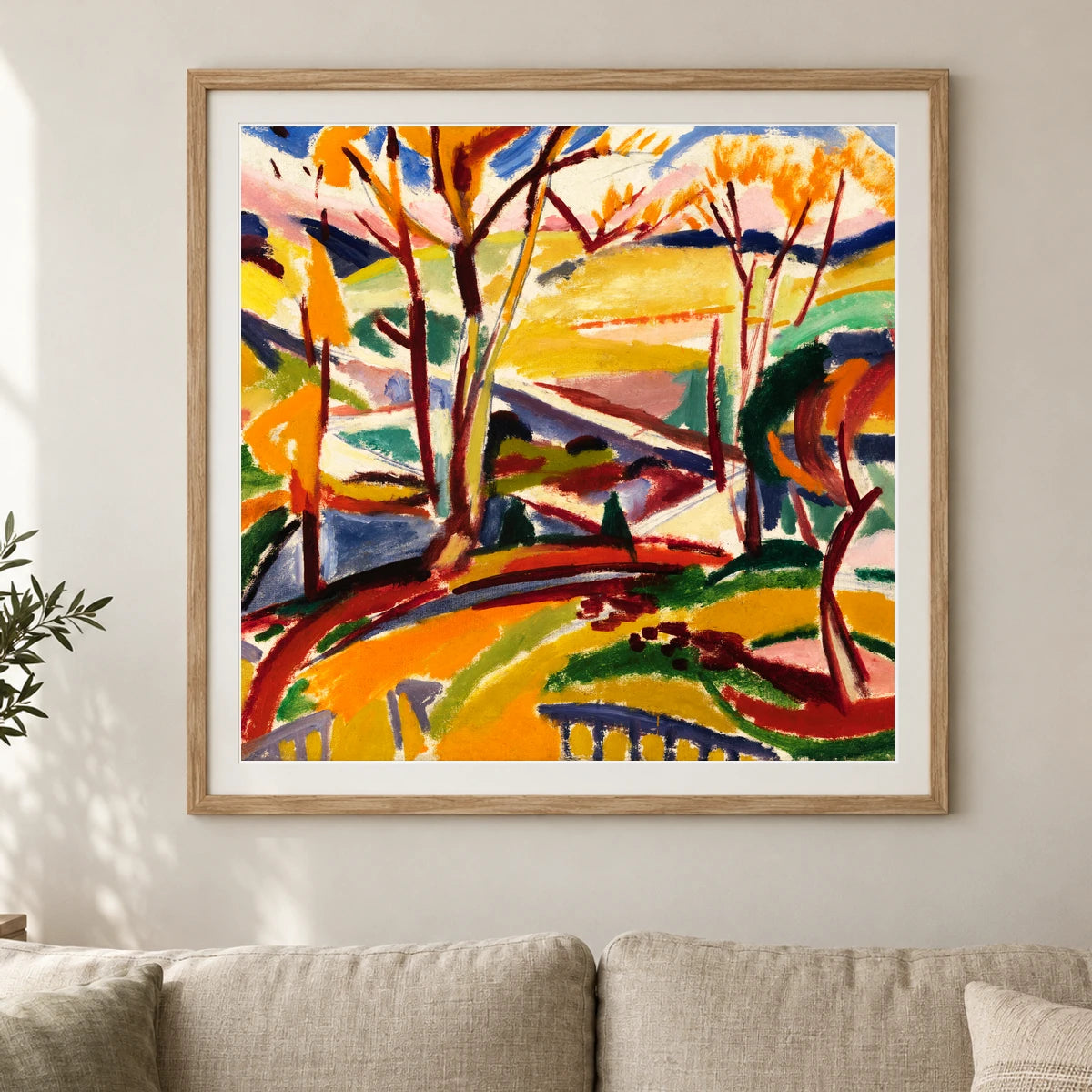 Valley Falls I (1915) Henry Lyman Sayen — Abstract shown in a styled interior