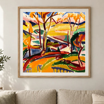 Valley Falls I (1915) Henry Lyman Sayen — Abstract shown in a styled interior