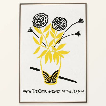 With The Compliments Of The Season (design No. 3) Henry Lyman Sayen — Abstract abstract print by SaamCrafts