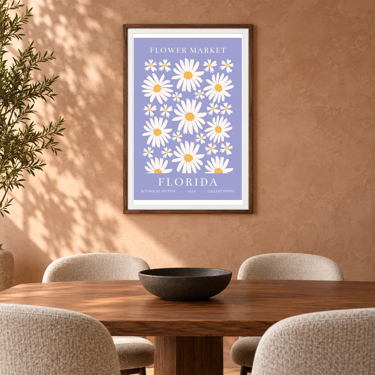 Flower Print III — Flower & Botanical Prints shown in a styled interior