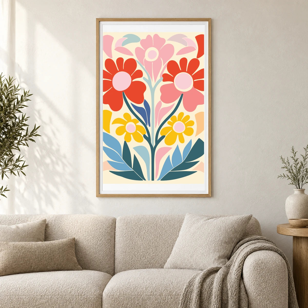 Flower Print V — Flower & Botanical Prints shown in a styled interior