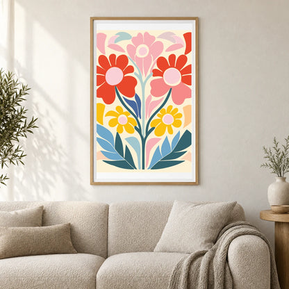 Flower Print V — Flower & Botanical Prints shown in a styled interior