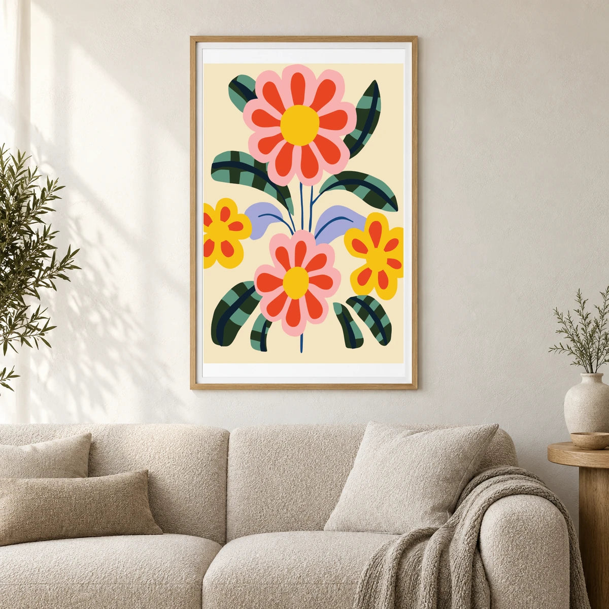 Flower Print VI — Flower & Botanical Prints shown in a styled interior