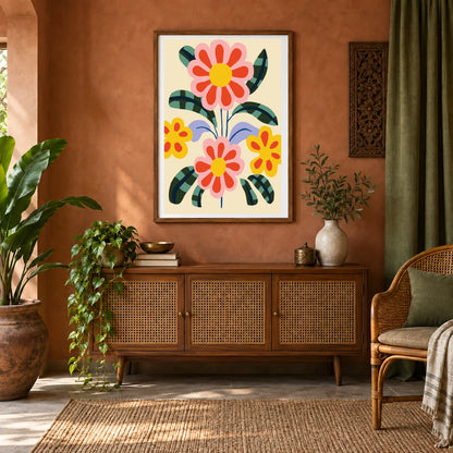 Flower Print VI — Flower & Botanical Prints shown in a styled interior