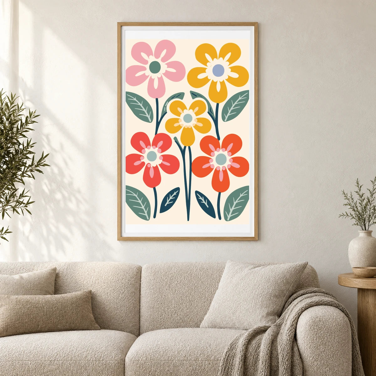 Flower Print VII — Flower & Botanical Prints shown in a styled interior