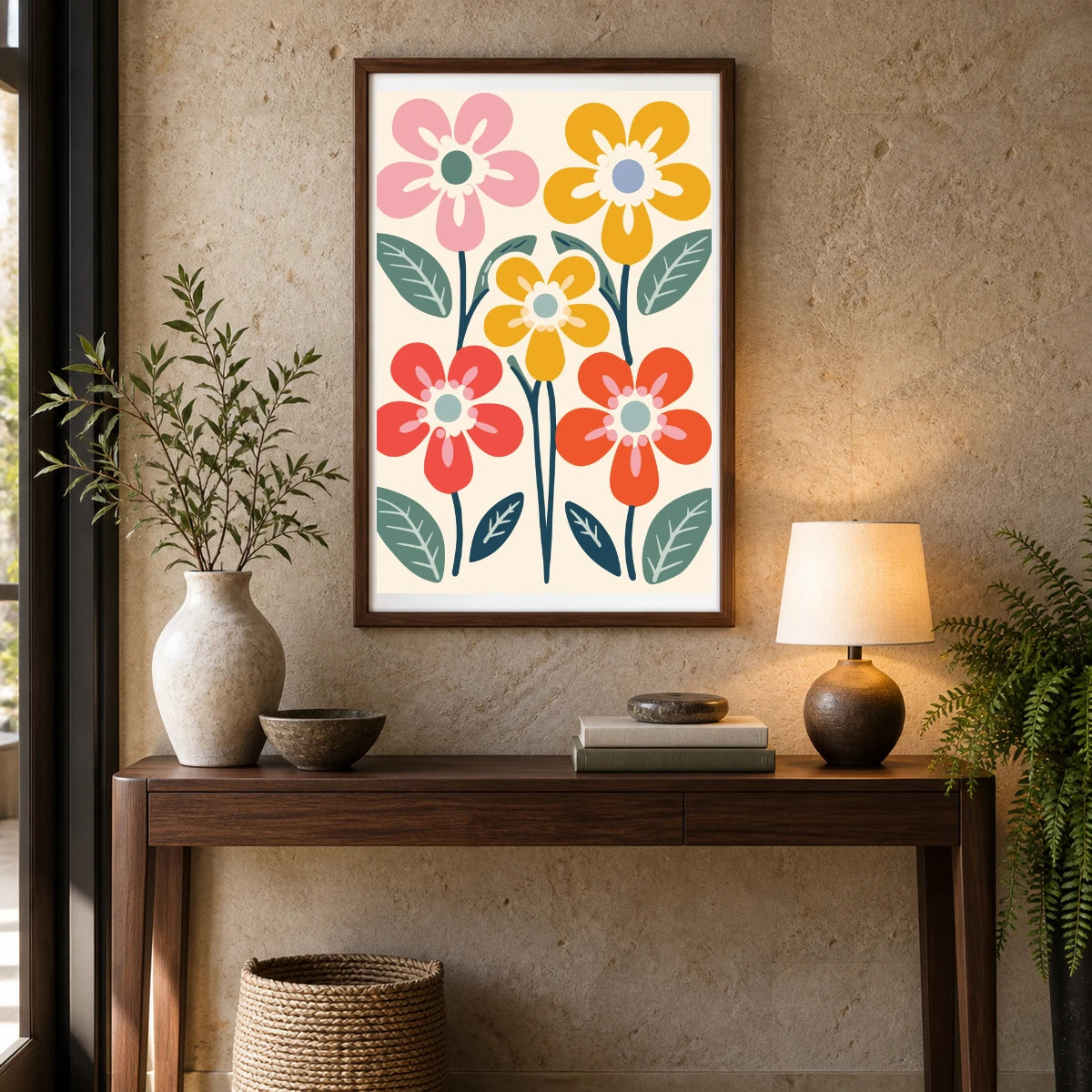 Flower Print VII — Flower & Botanical Prints shown in a styled interior