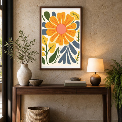 Flower Print VIII — Flower & Botanical Prints shown in a styled interior