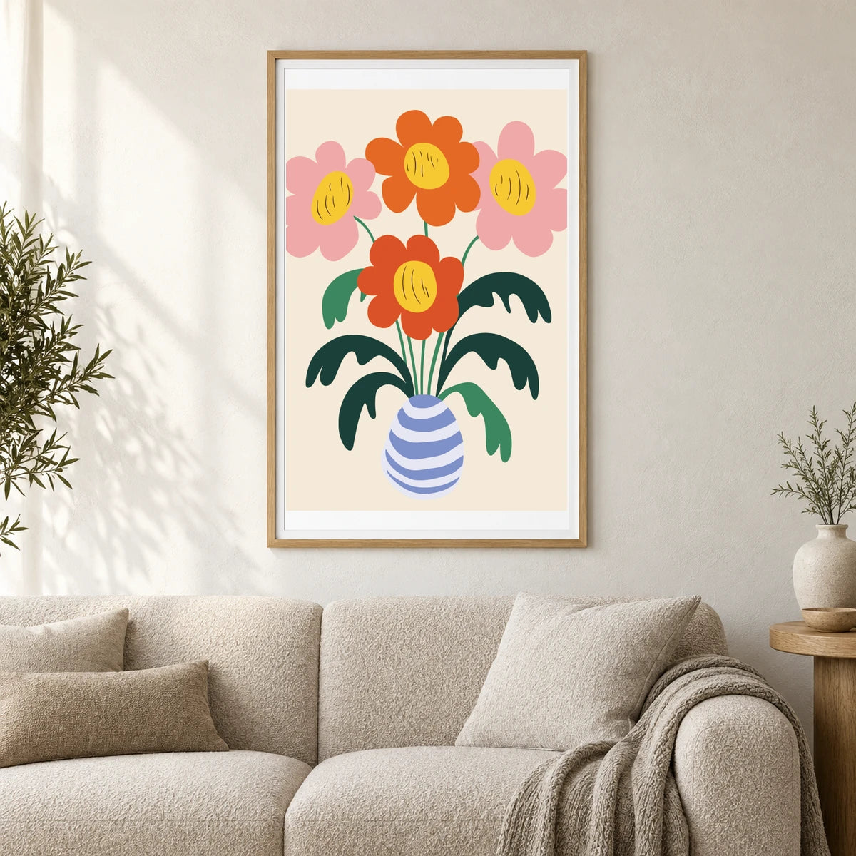 Flower Print IX — Flower & Botanical Prints shown in a styled interior