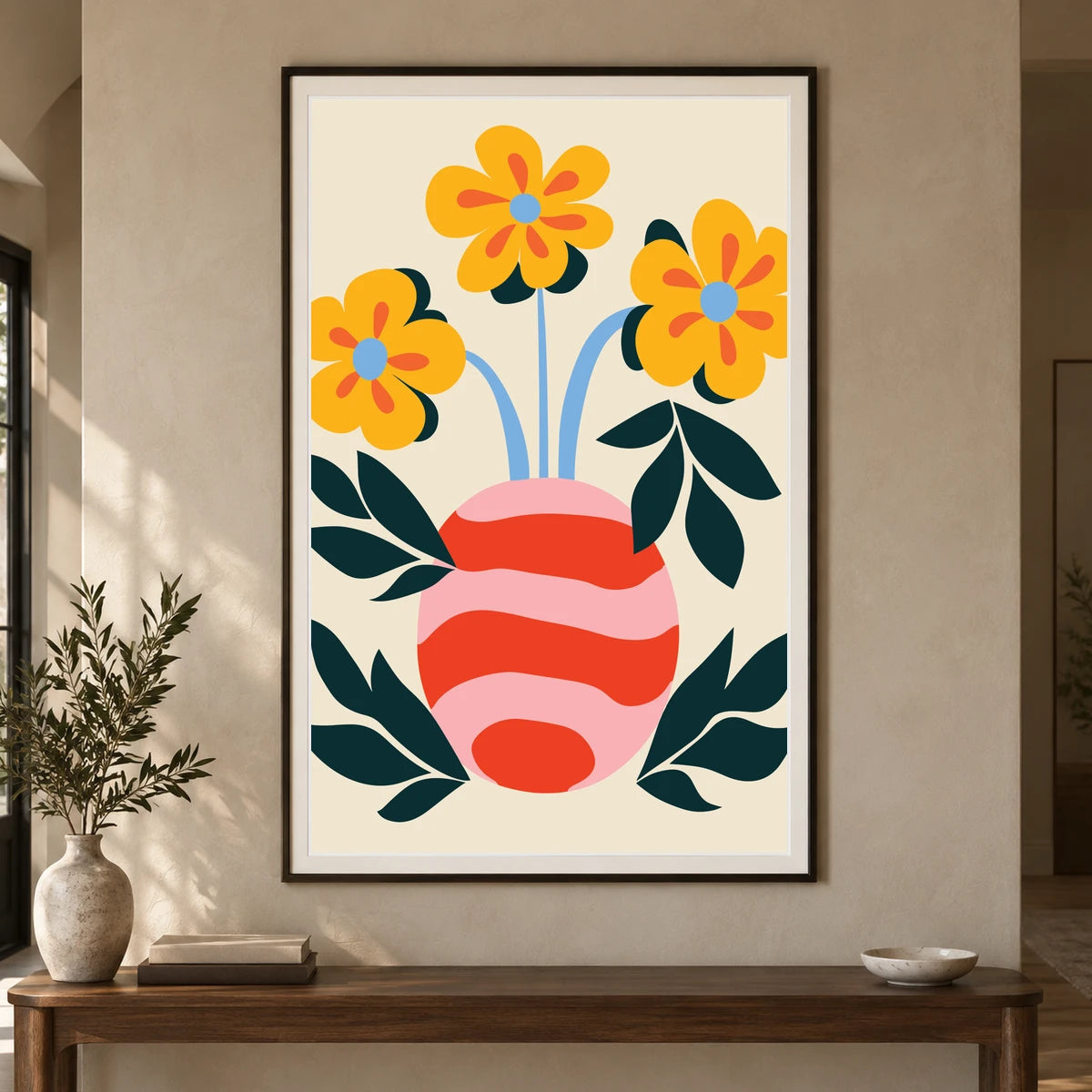 Flower Print X — Flower & Botanical Prints shown in a styled interior