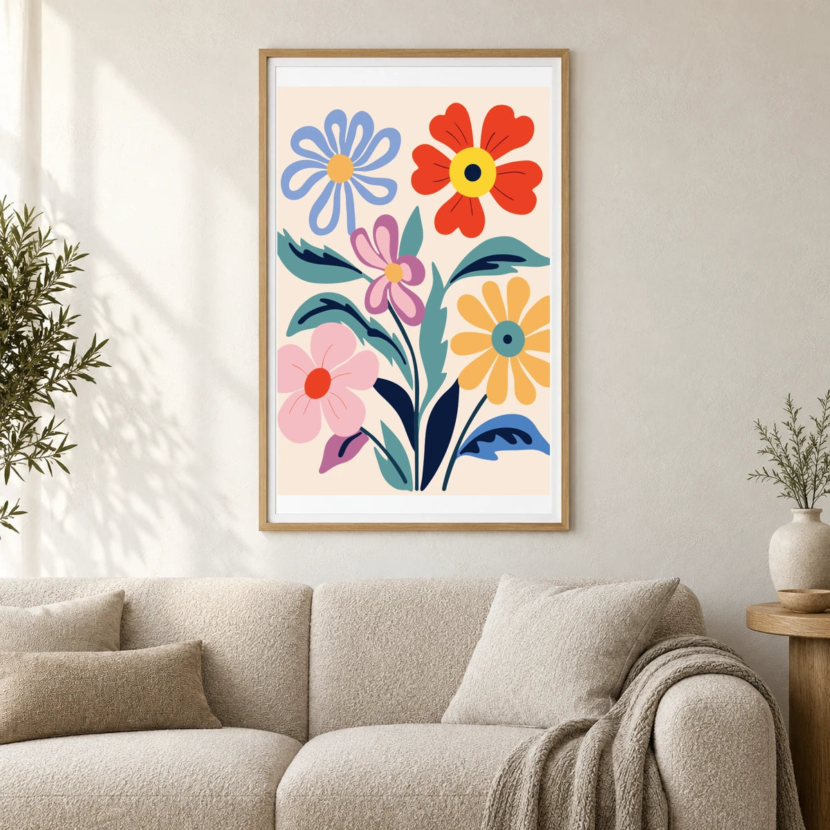 Flower Print XI — Flower & Botanical Prints shown in a styled interior
