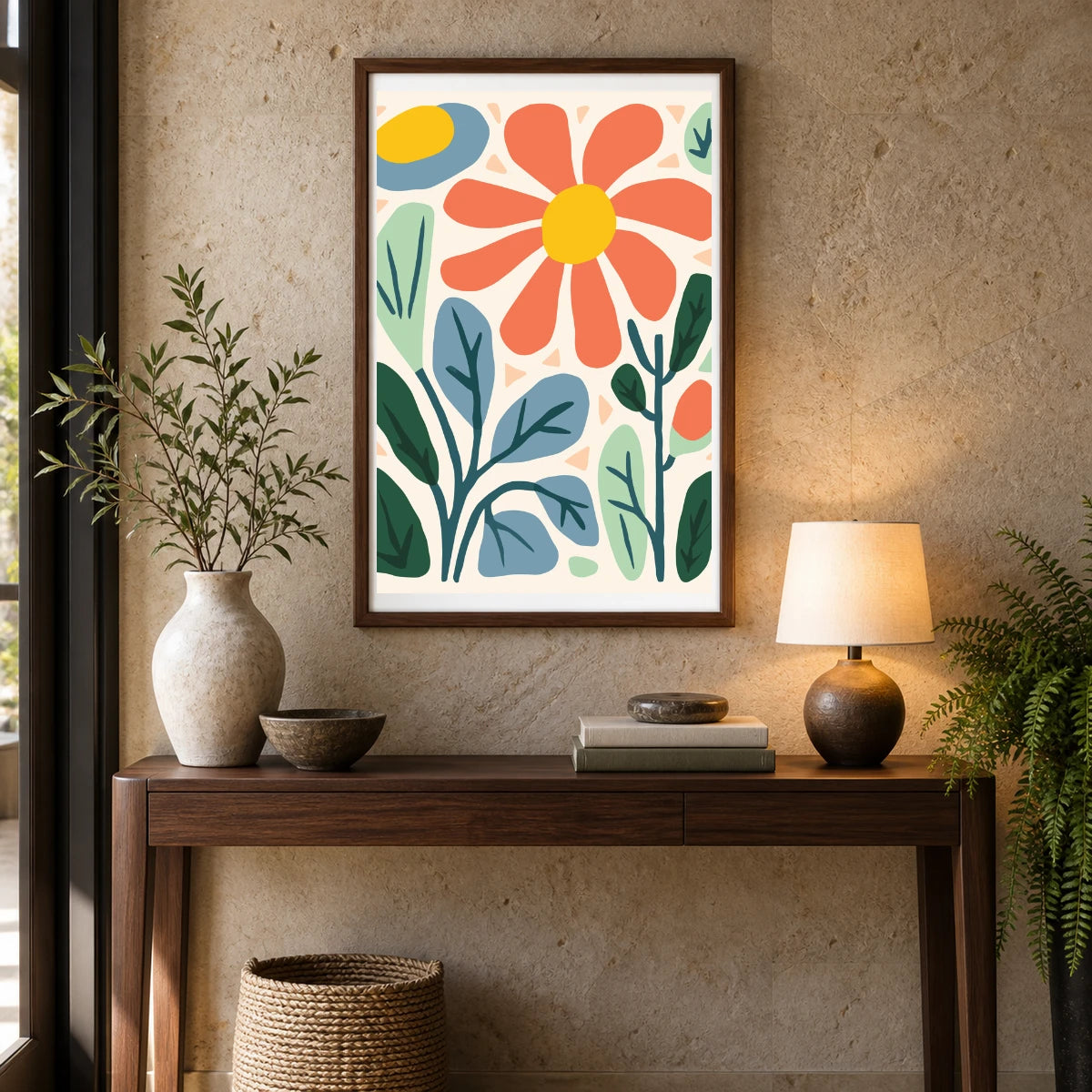 Flower Print XII — Flower & Botanical Prints shown in a styled interior