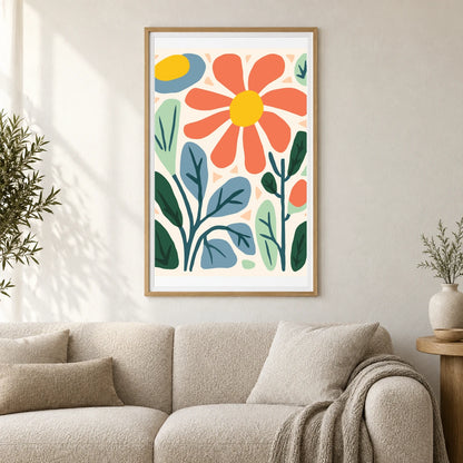 Flower Print XII — Flower & Botanical Prints shown in a styled interior