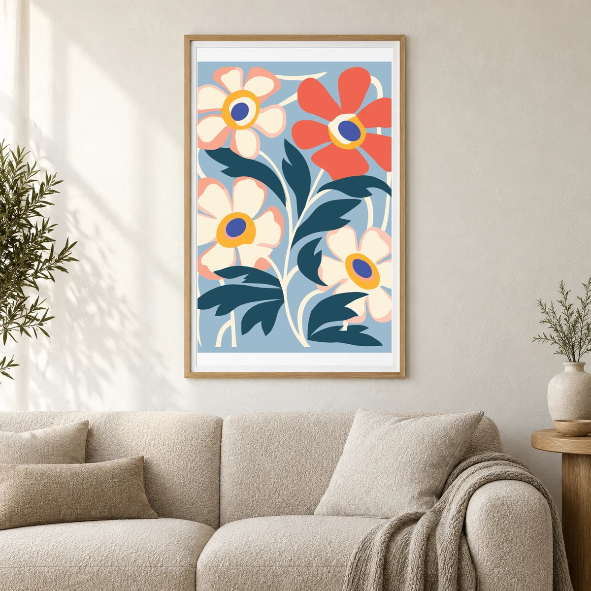 Flower Print XIII — Flower & Botanical Prints shown in a styled interior