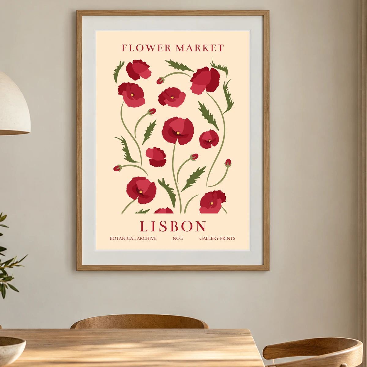 Flower Print XIV — Flower & Botanical Prints shown in a styled interior