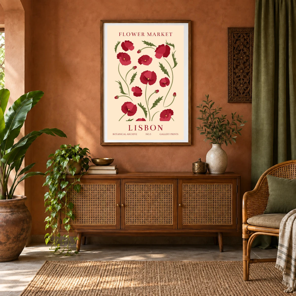 Flower Print XIV — Flower & Botanical Prints shown in a styled interior