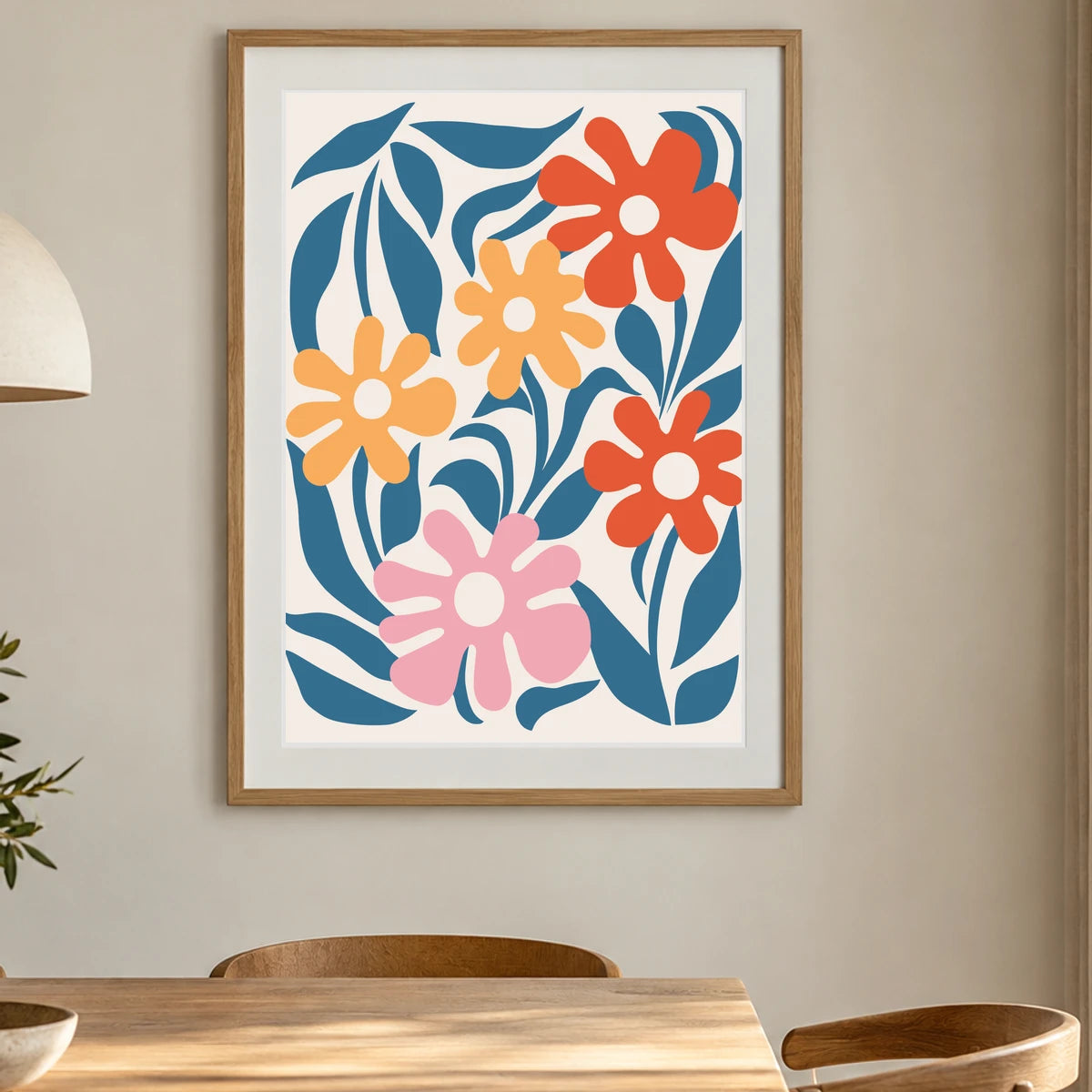 Flower Print XV — Flower & Botanical Prints shown in a styled interior