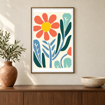 Flower Print XVII — Flower & Botanical Prints shown in a styled interior