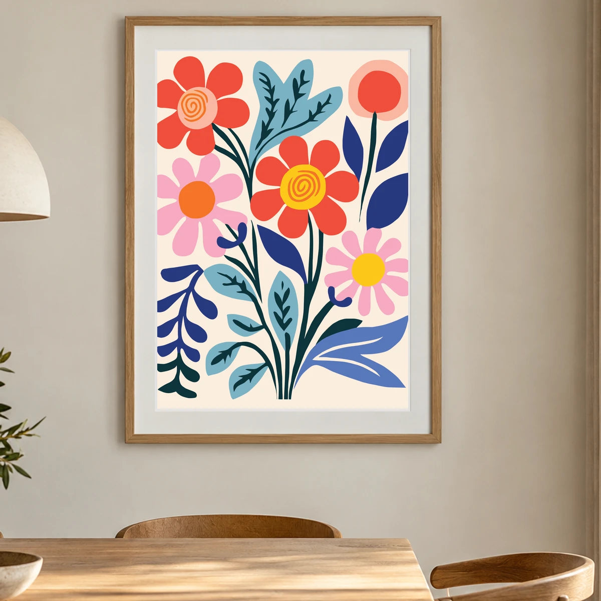 Flower Print XVIII — Flower & Botanical Prints shown in a styled interior