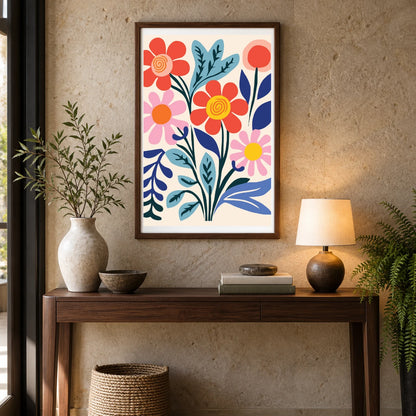 Flower Print XVIII — Flower & Botanical Prints shown in a styled interior
