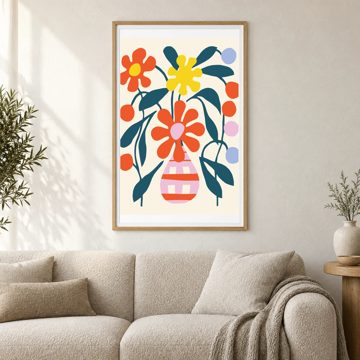 Flower Print XIX — Flower & Botanical Prints shown in a styled interior