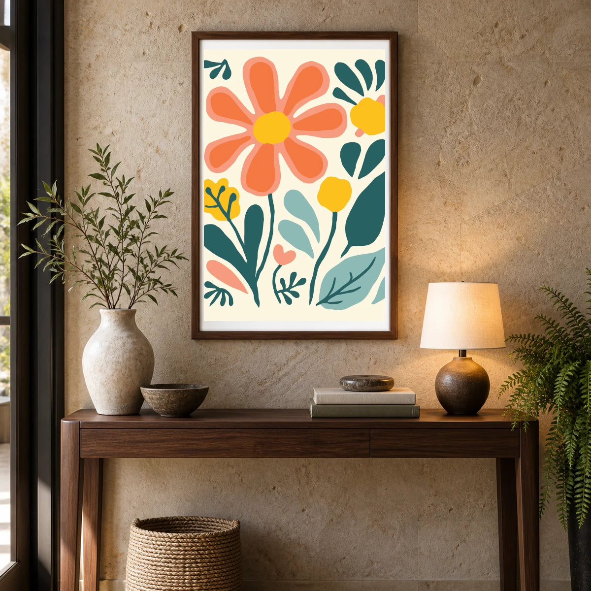 Flower Print XXI — Flower & Botanical Prints shown in a styled interior